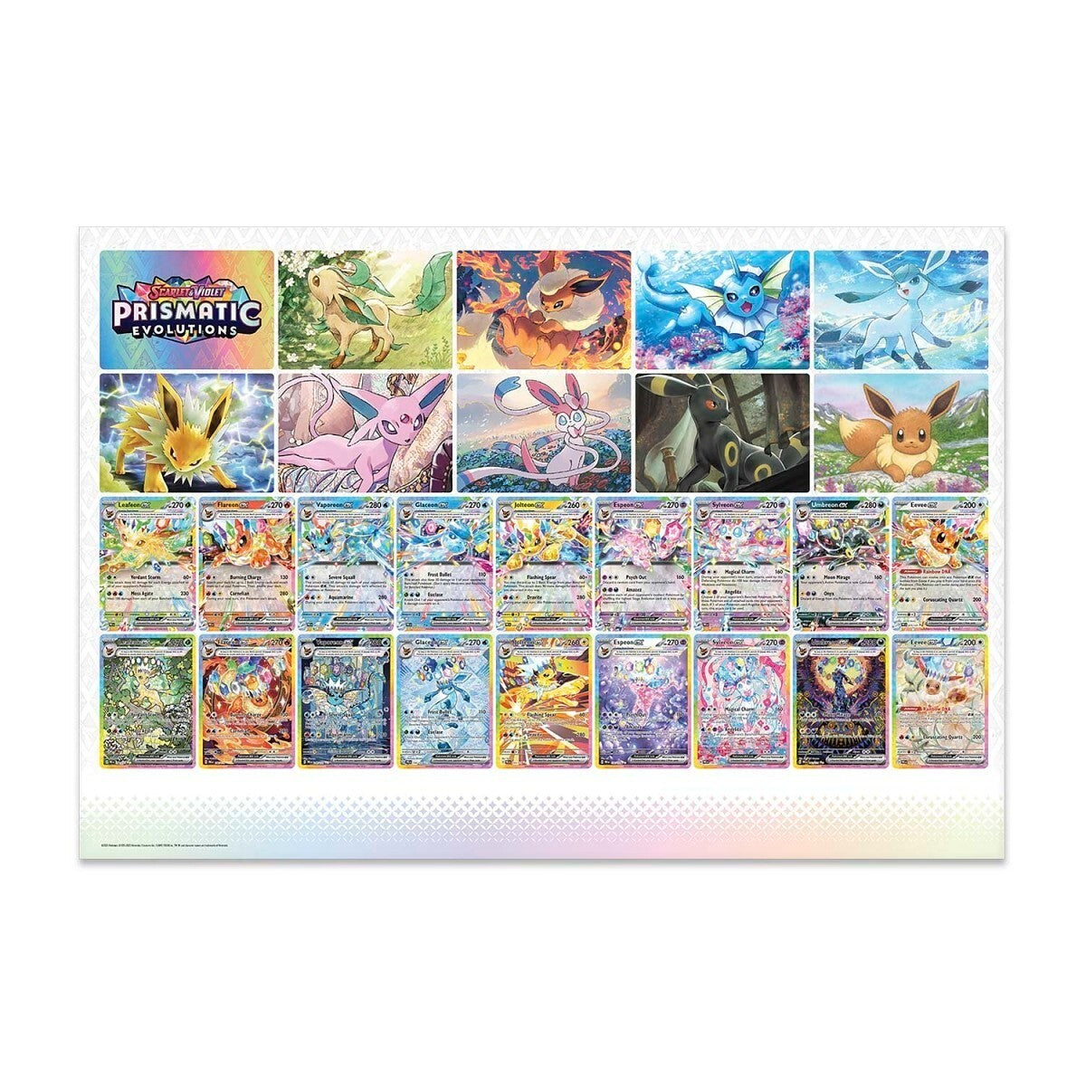 Pokemon Prismatic Evolutions Poster Collection *FACTORY SEALED NEW*