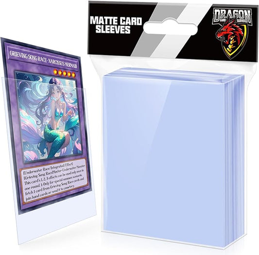 100 Dragon Card Sleeves Matte Clear Standard Size TCG New Sealed