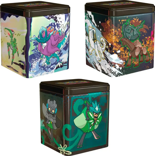 2025 Pokémon Stacking Tin – 3 Booster Packs - Various Styles